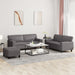 3-delige Loungeset kunstleer grijs