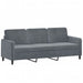 3-delige Loungeset fluweel donkergrijs