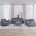3-delige Loungeset fluweel donkergrijs