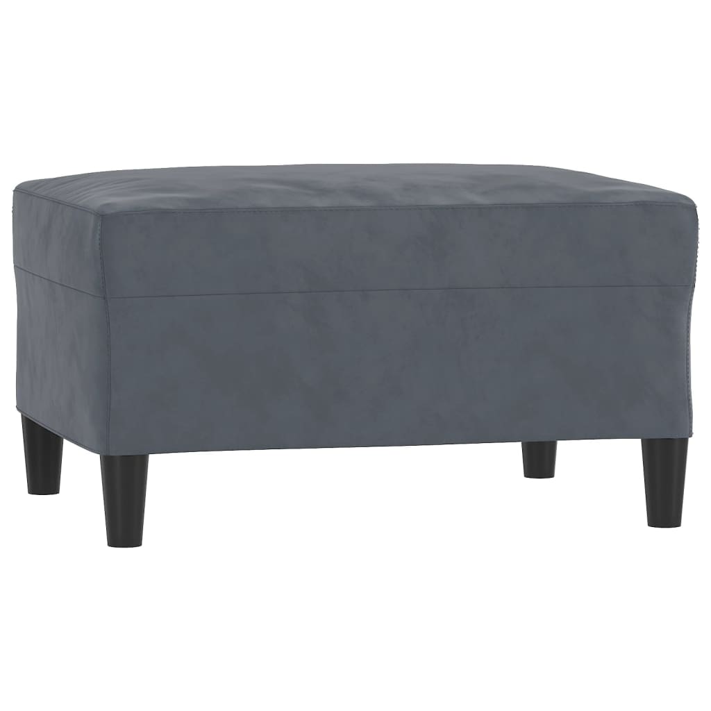 4-delige Loungeset fluweel donkergrijs