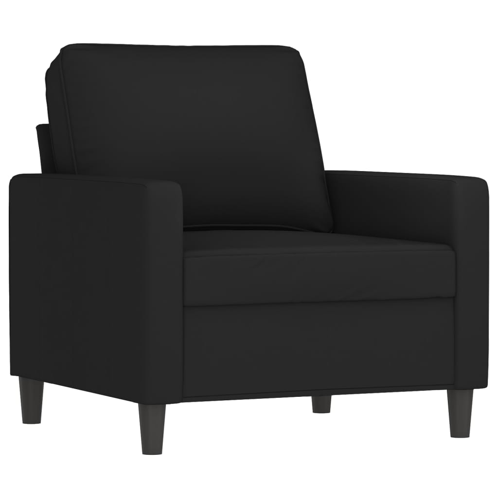 4-delige Loungeset fluweel zwart