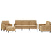 4-delige Loungeset fluweel bruin