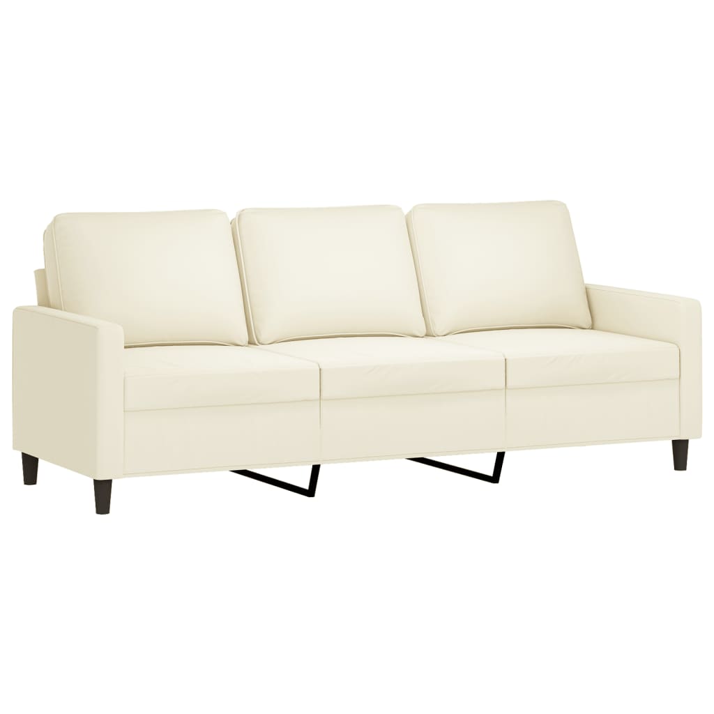 4-delige Loungeset fluweel crèmekleurig