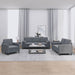 3-delige Loungeset met kussens fluweel donkergrijs