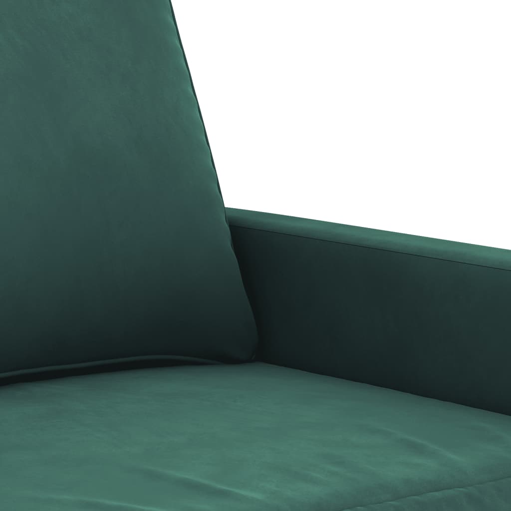 3-delige Loungeset met kussens fluweel donkergroen