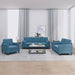 3-delige Loungeset met kussens fluweel blauw