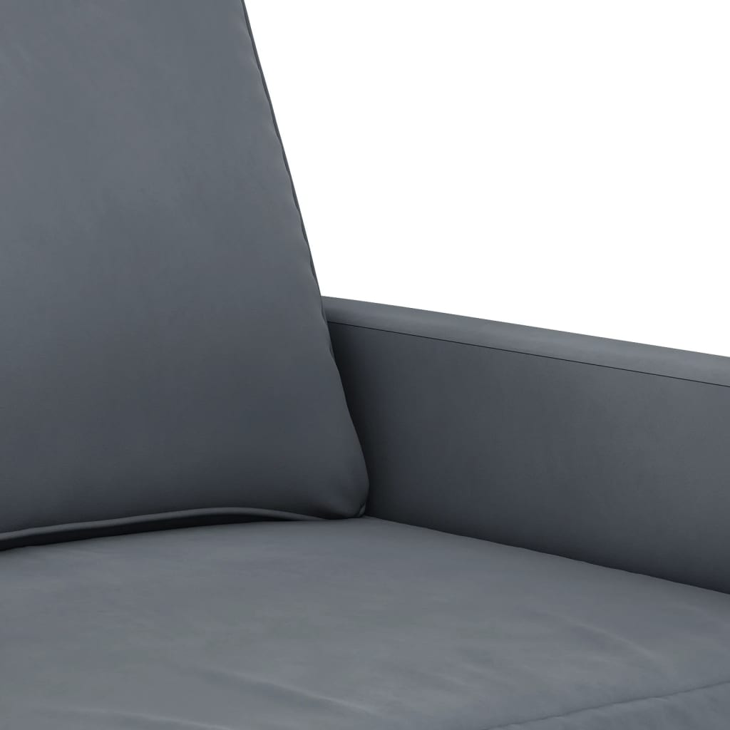 4-delige Loungeset met kussens fluweel donkergrijs