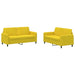 2-delige Loungeset fluweel geel