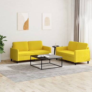 2-delige Loungeset fluweel geel