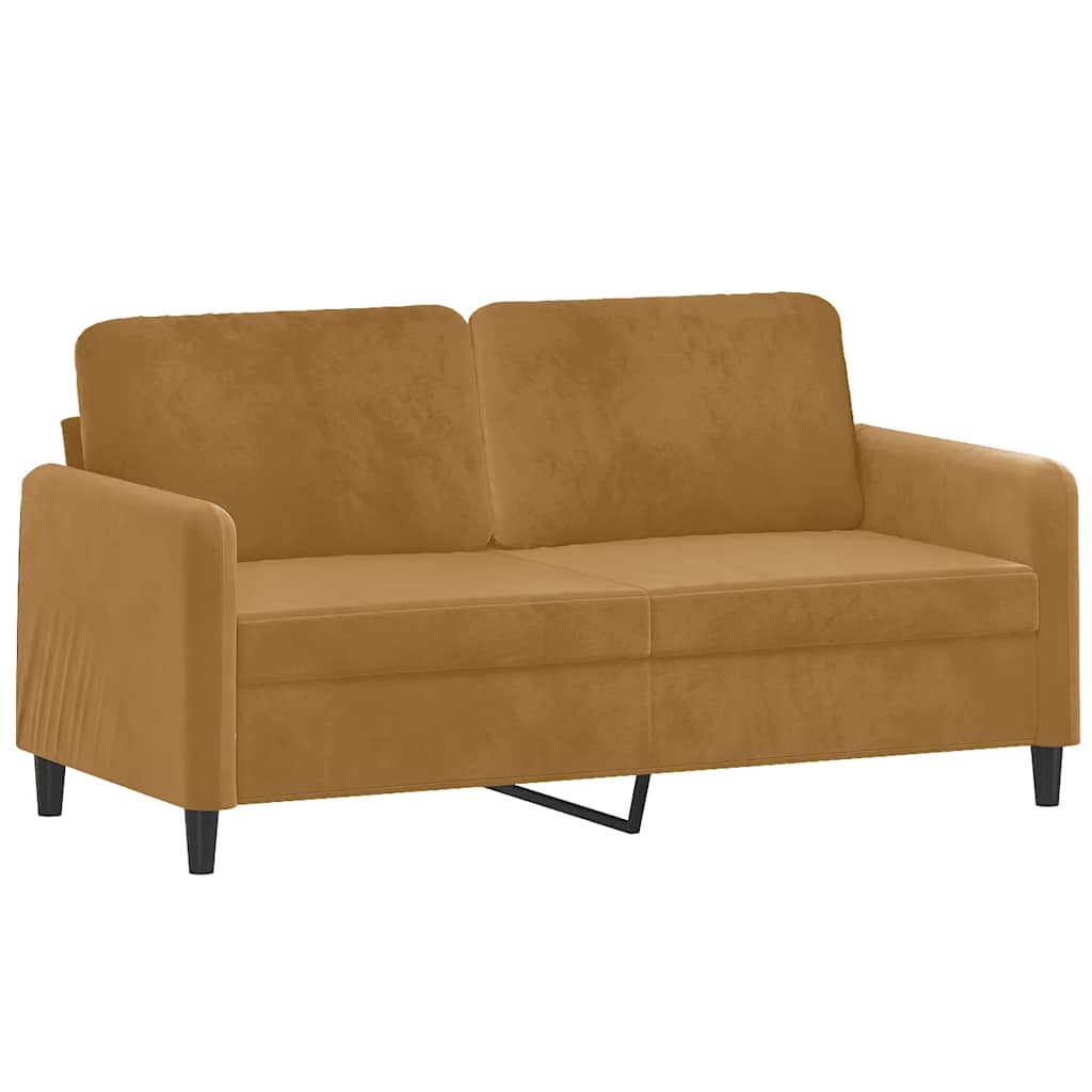 2-delige Loungeset fluweel bruin