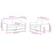 2-delige Loungeset fluweel bruin