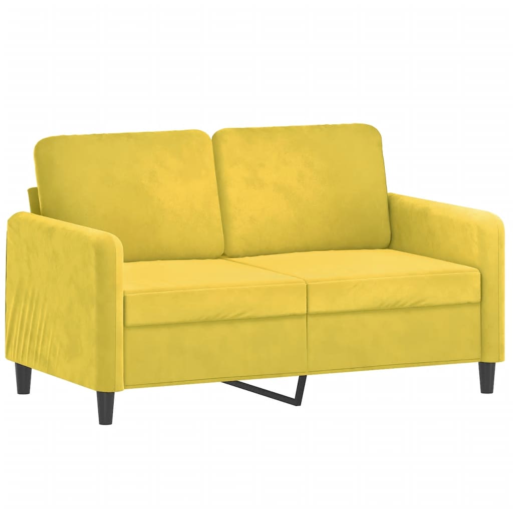 3-delige Loungeset fluweel geel