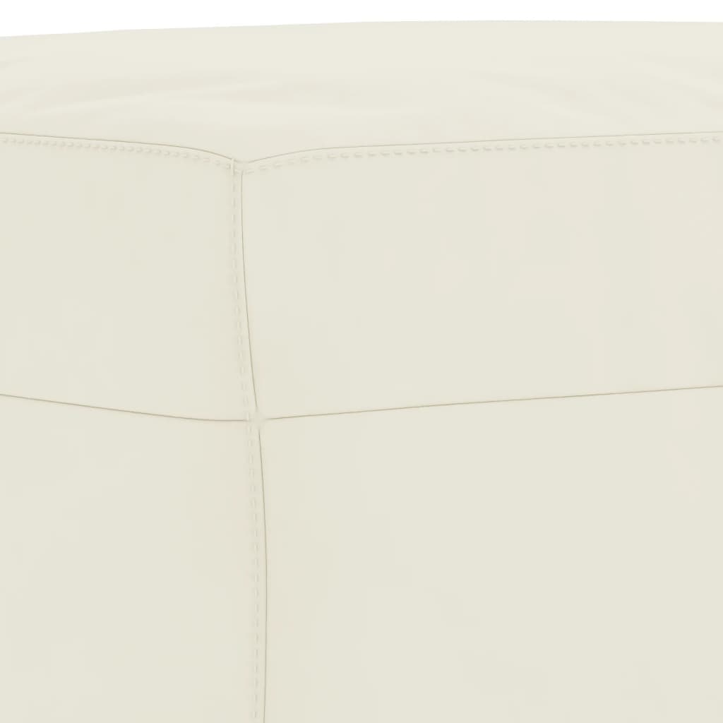 3-delige Loungeset fluweel crèmekleurig