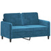 3-delige Loungeset fluweel blauw