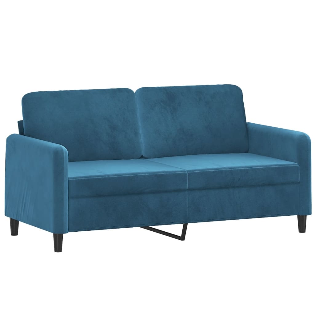 3-delige Loungeset fluweel blauw