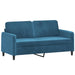 3-delige Loungeset fluweel blauw