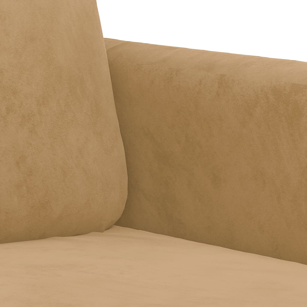 2-delige Loungeset met kussens fluweel bruin