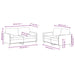 2-delige Loungeset met kussens fluweel blauw