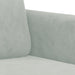 3-delige Loungeset met kussens fluweel lichtgrijs