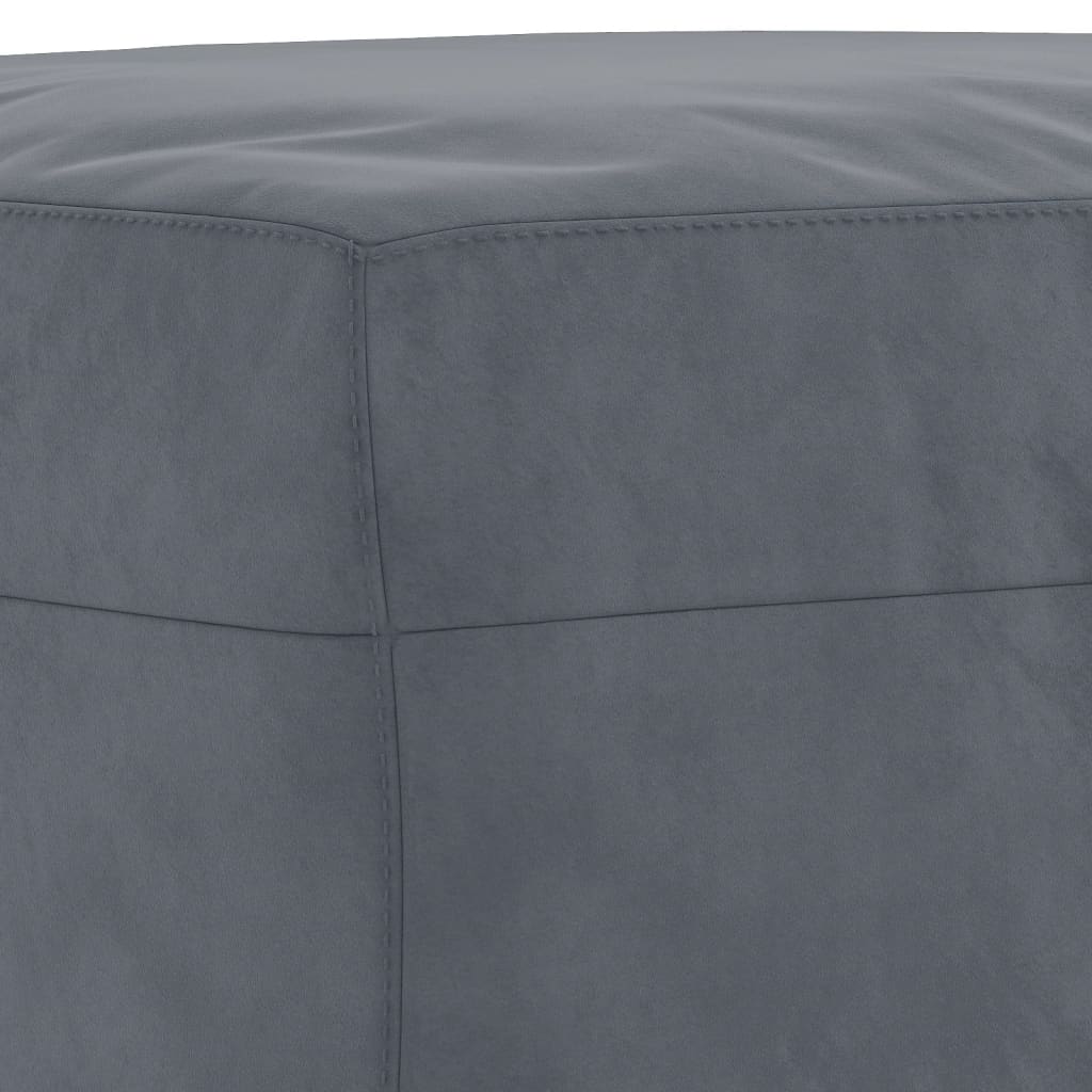 3-delige Loungeset met kussens fluweel donkergrijs
