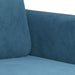 3-delige Loungeset met kussens fluweel blauw