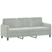 2-delige Loungeset fluweel lichtgrijs