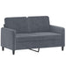 2-delige Loungeset fluweel donkergrijs