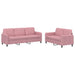 2-delige Loungeset fluweel roze