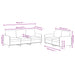 2-delige Loungeset fluweel roze