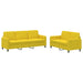 2-delige Loungeset fluweel geel