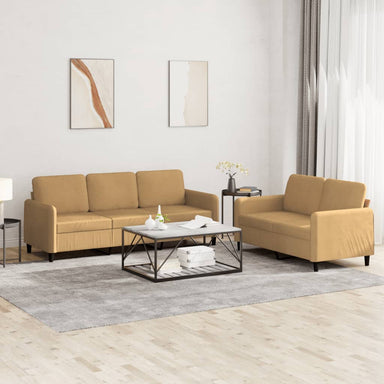 2-delige Loungeset fluweel bruin