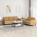 2-delige Loungeset fluweel bruin