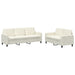 2-delige Loungeset fluweel crèmekleurig