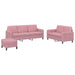 3-delige Loungeset fluweel roze