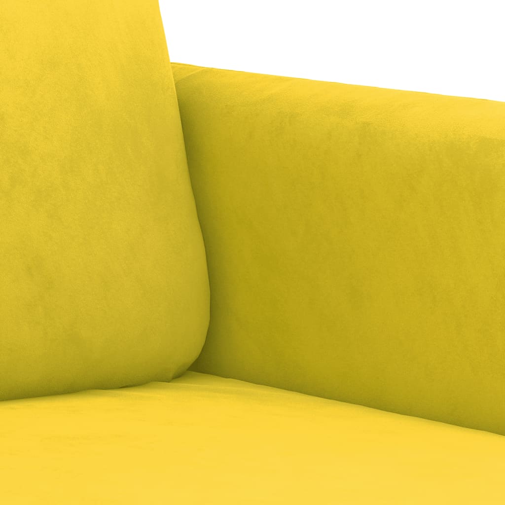3-delige Loungeset fluweel geel