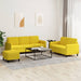 3-delige Loungeset fluweel geel