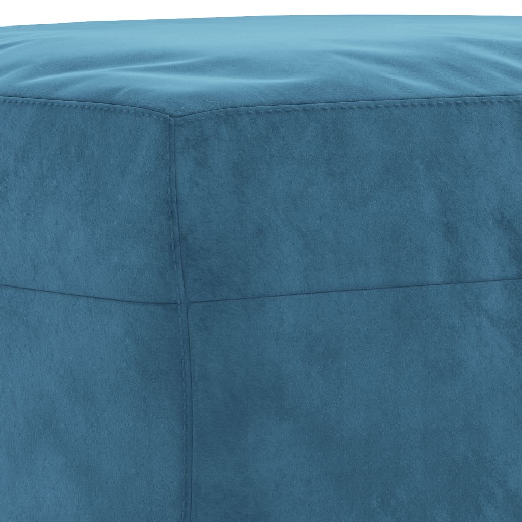 3-delige Loungeset fluweel blauw