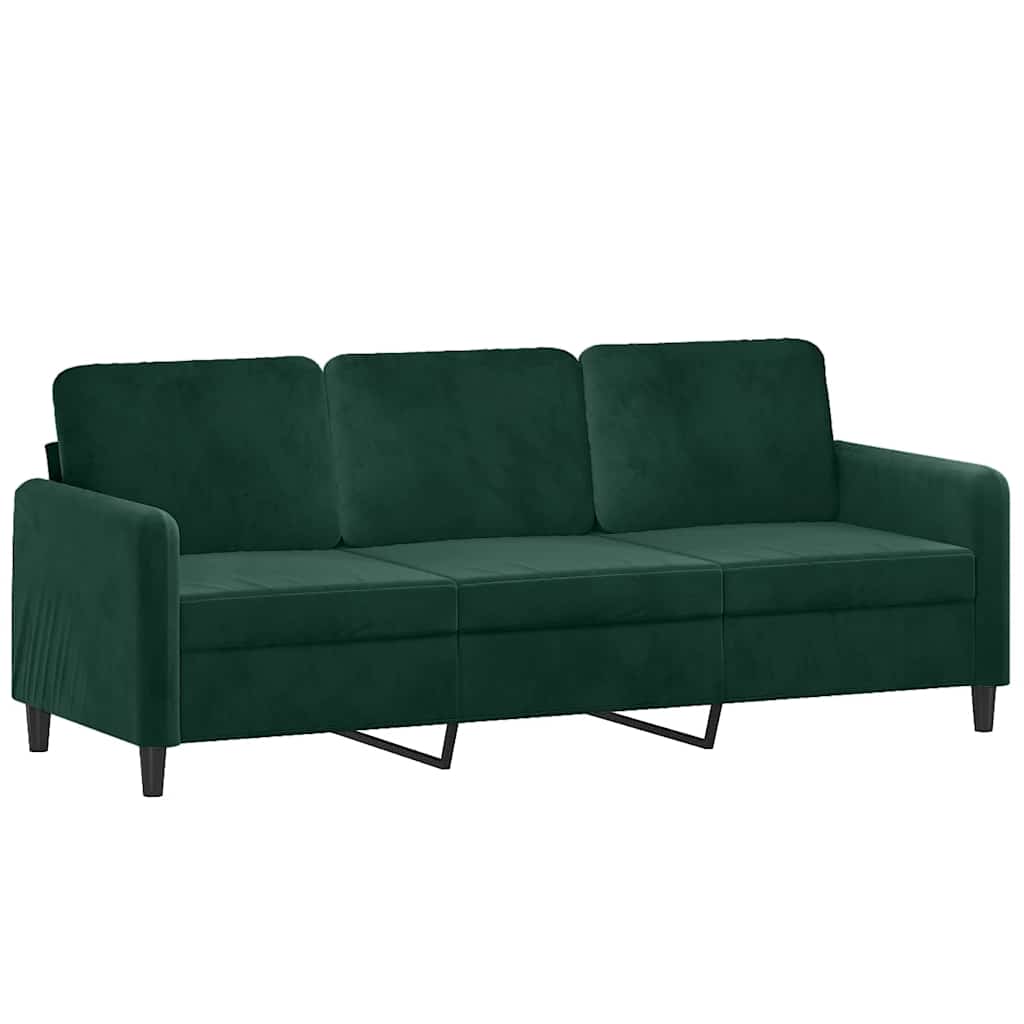 2-delige Loungeset met kussens fluweel donkergroen