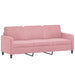 2-delige Loungeset met kussens fluweel roze