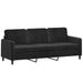 2-delige Loungeset met kussens fluweel zwart