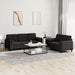 2-delige Loungeset met kussens fluweel zwart