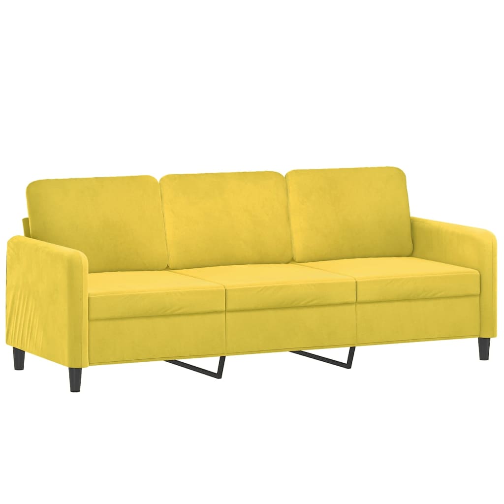 2-delige Loungeset met kussens fluweel geel