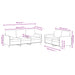 2-delige Loungeset met kussens fluweel bruin