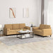2-delige Loungeset met kussens fluweel bruin