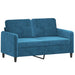 2-delige Loungeset met kussens fluweel blauw
