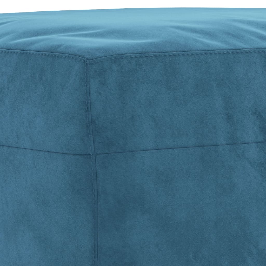 3-delige Loungeset met kussens fluweel blauw