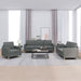 3-delige Loungeset met kussens stof donkergrijs