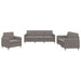 3-delige Loungeset met kussens stof taupe