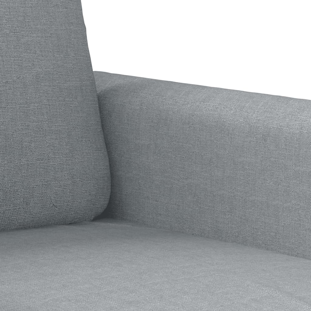 4-delige Loungeset met kussens stof lichtgrijs