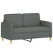 4-delige Loungeset met kussens stof donkergrijs